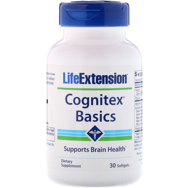 Life Extension, Cognitex(コグニテックス)ベーシック、ソフトジェル30粒