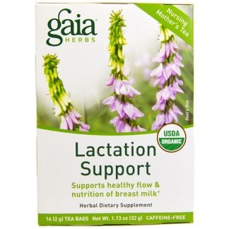 Gaia Herbs, 授乳サポート、カフェインフリー、ティーバッグ16個、32 g（1.13 oz）
