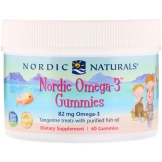Nordic Naturals, Nordic オメガ3 グミ、タンジェリン風味のおやつ、グミ 60粒
