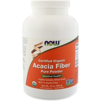 Now Foods, 認定オーガニック、アカシア繊維、パウダー、12 oz (340 g)