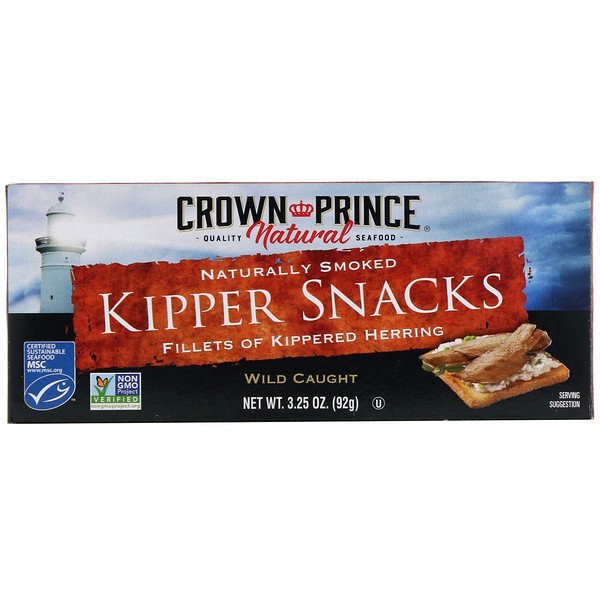 Crown Prince Natural, 燻製ニシンの軽食(Kipper Snacks), 自然に燻製, 3.25オンス(92 g)