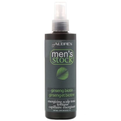 Aubrey Organics, メンズストック、エネルギー・スカルプ・トニック、人参ビオチン、8オンス (237 ml)