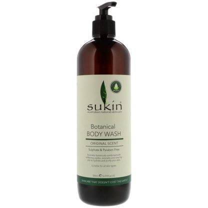 Sukin, スーパーグリーン、植物ボディウォッシュ、オリジナル芳香、16.91液量オンス (500 ml)