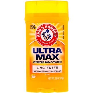 Arm & Hammer, ウルトラマックス、固形型制汗デオドラント、男性用、無香料、73g（2.6 oz）