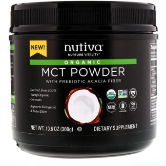 Nutiva, オーガニックMCT（中鎖脂肪酸油）パウダー、300g（10.6 oz）