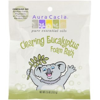 Aura Cacia, 気持ちをクリアに フォーム・バス, ユーカリ, 2.5 オンス (70.9 g)
