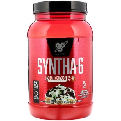 BSN, シンサ-6、コールドストーンキャンディーアイス、ミントミント・チョコレートチョコレートチップ、1.17kg（2.59 lb）