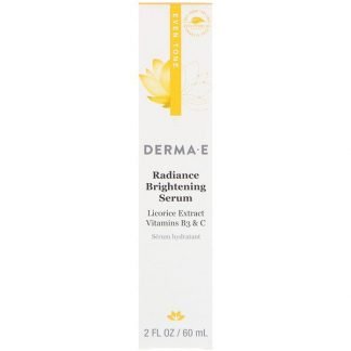 Derma E, ラディアンスブライトニングセラム、均一の肌色、2 fl oz (60 ml)