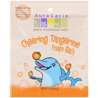 Aura Cacia, Cheering Foam Bath, Tangerine, 2.5 oz (70.9 g)