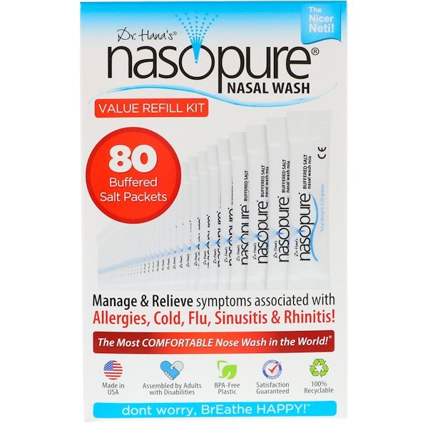 Nasopure, ナサルウォッシュ、バリュー詰替キット、80中和ソルトパケット