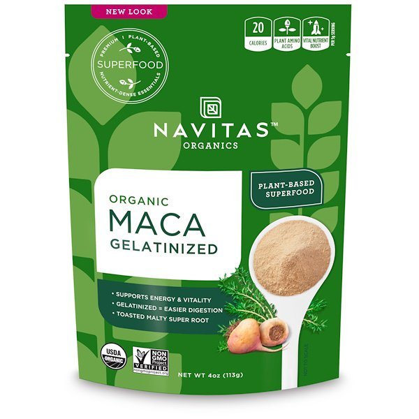 Navitas Organics, オーガニック、マカ、 ゼラチン化、4 oz (113 g)