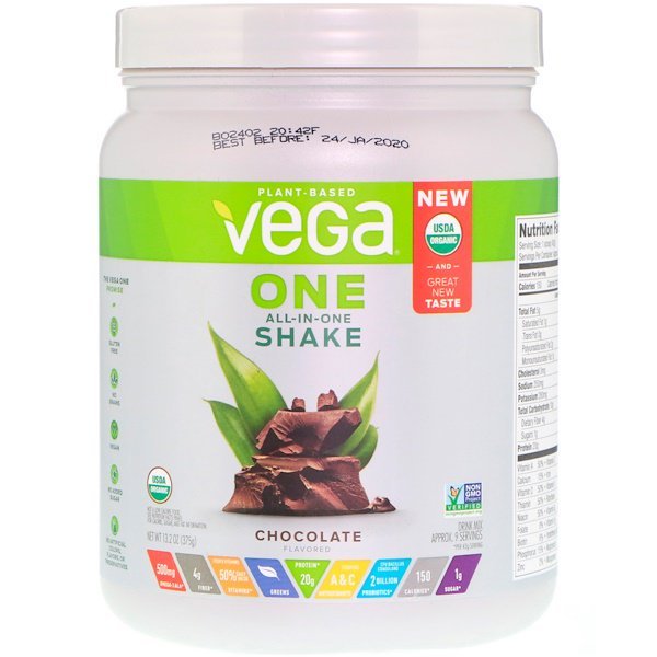 Vega, ワン(One)、オールインワンシェイク、チョコレート、375g(13.2 oz)
