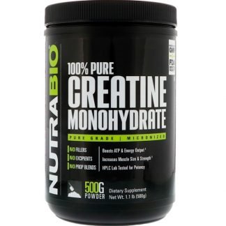 NutraBio Labs, クレアチンモノハイドレート、1.1 lb (500 g) (Discontinued Item)