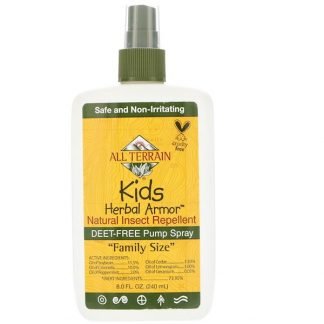 All Terrain, キッズハーバルアーマー、ナチュラル虫除け、8液量オンス (240 ml)