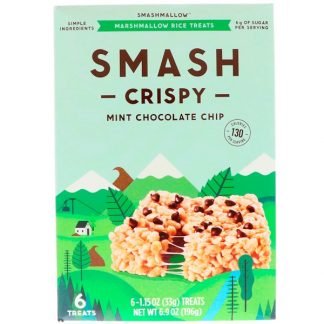 SmashMallow, スマッシュクリスピー、ミントチョコレートチップ、6個、各1.15 oz (33 g)
