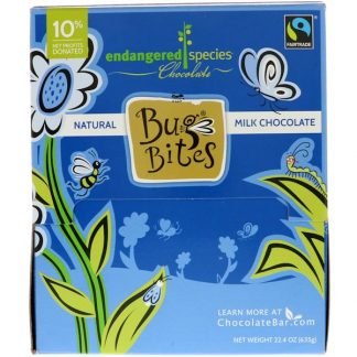 Endangered Species Chocolate, バグバイツ、ナチュラルミルクチョコレート、22.4 oz (635 g)