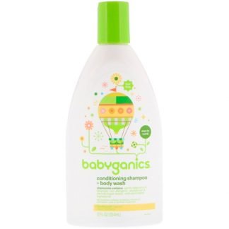 BabyGanics, コンディショニングシャンプー + ボディウォッシュ、カモミールバーベナ、354ml（12 fl oz） (Discontinued Item)