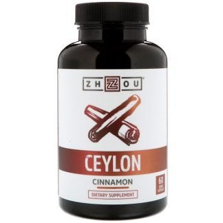 Zhou Nutrition, セイロンシナモン、60ベジカプセル