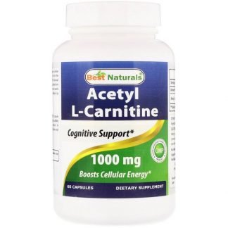 Best Naturals, アセチルL-カルニチン、1000mg、60カプセル