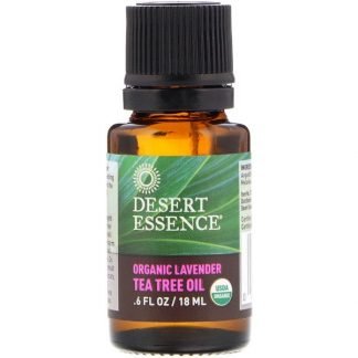 Desert Essence, オーガニック ラベンダー ティーツリーオイル, .6 液量オンス (18 ml)