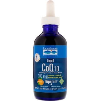 Trace Minerals Research, 液体コエンザイムQ10、オレンジ味、100 mg、4 fl oz (118 ml)