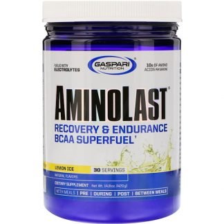 Gaspari Nutrition, アミノラスト、回復 & 耐久力BCAA スーパーフューエル、レモンアイス、14.8 oz (420 g)