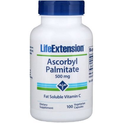 Life Extension, パルミチン酸アスコルビル、500mg、植物性カプセル100粒