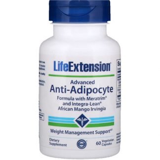 Life Extension, 抗脂肪細胞性アドバンスドフォーミュラ、 メラトリム（Meratrim）とインテグラ・リーン（Integra-Lean）のアフリカマンゴーを配合、植物性カプセル60錠