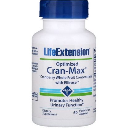 Life Extension, Optimized Cran-Max, Cranberry Whole Fruit Concentrate with Ellirose, 60 Vegetarian Capsules