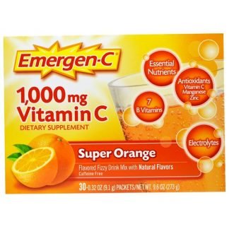 Emergen-C, 1,000mgビタミンC、スーパーオレンジ、30袋、各9.1g（0.32oz）