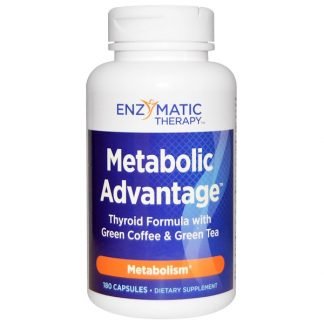 Nature's Way, メタボリックアドバンテージ（Metabolic Advantage）, 生コーヒー豆＆緑茶配合の甲状腺フォーミュラ, 代謝, 180カプセル