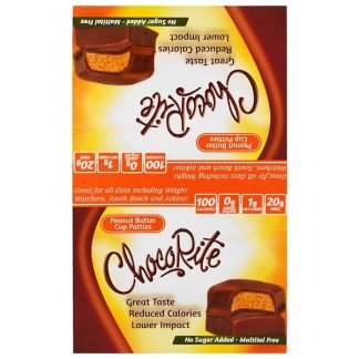 HealthSmart Foods, ChocoRite, Peanut Butter Cup Patties, 16 Count, 1.27 oz (36 g) Each