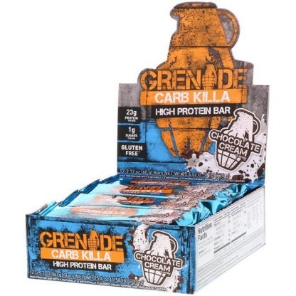 Grenade, カーブキラ、高プロテインバー、チョコレートクリーム、12本入り、各2.12オンス（60g）