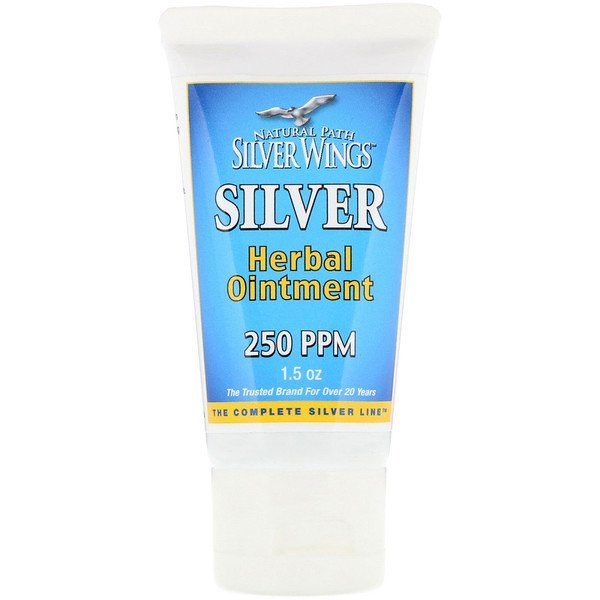 Natural Path Silver Wings, シルバー ハーブ軟膏, 250 PPM, 1.5 オンス
