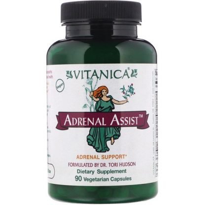 Vitanica, アドレナルアシスト、副腎サポート、ベジキャップ90錠