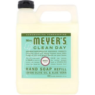 Mrs. Meyers Clean Day, 液体ハンドソープ レフィル、 バジルの香り、 33液量オンス (975 ml)