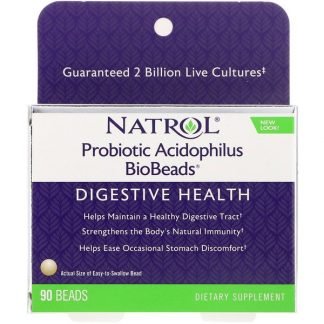 Natrol, 生菌乳酸菌バイオビーズ, 90玉 (Discontinued Item)