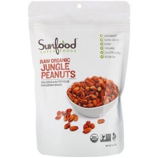 Sunfood, Raw Organic Jungle Peanuts, 8 oz (227 g)