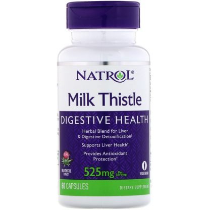 Natrol, ミルクシスル、525mg、60カプセル