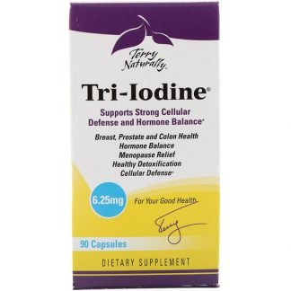 EuroPharma, Terry Naturally, トライ-アイオダイン（Tri-Iodine）、6.25mg、90粒