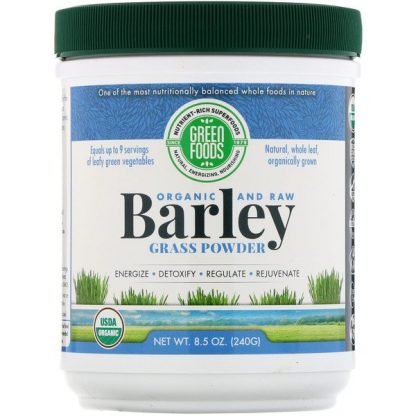 Green Foods , オーガニックで未加工、大麦若葉パウダー、8.5オンス (240 g)