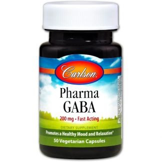 Carlson Labs, Pharma GABA、200 mg、ベジキャップ50個