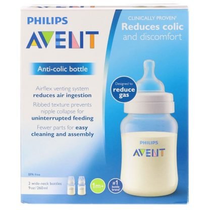 Philips Avent, コリック対策ボトル、生後1ヶ月以上、1本、9 oz 各(260 ml)