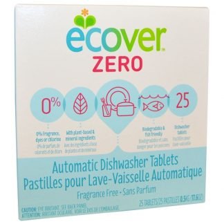Ecover, ゼロ, 自動食器洗い機用錠剤, 無香料, 25錠, 17.6オンス（0.5 kg） (Discontinued Item)