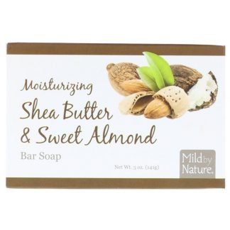 Mild By Nature, モイスチャライジングバーソープ、シアバター & スイートアーモンド、5オンス (141 g)