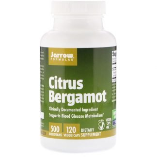 Jarrow Formulas, シトラスベルガモット、500mg、植物性カプセル120個