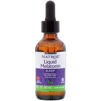 Natrol, リキッドメラトニン、睡眠、ベリーナチュラルフレーバー、1mg、60ml（2fl oz）