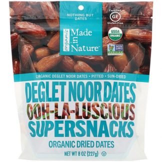 Made in Nature, オーガニック乾燥デグレヌールデーツ、オーララシャススーパースナック、227 g