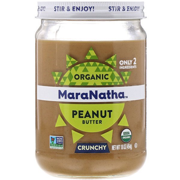 MaraNatha, オーガニック・ピーナッツバター, クランチー, 16 オンス (454 g) (無加糖)