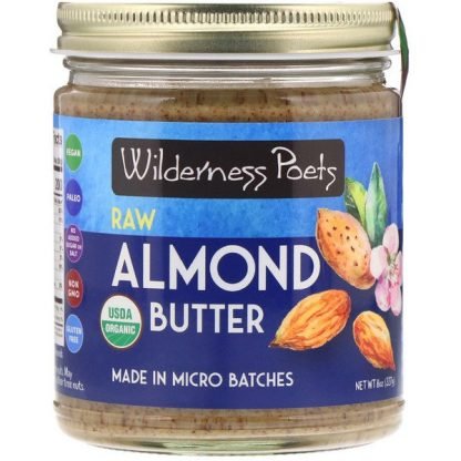 Wilderness Poets, Organic, Raw Almond Butter, 8 oz (227 g)